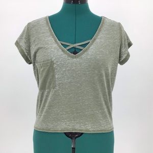 Jack by BB Dakota Cross My Heart Burnout Tee, S